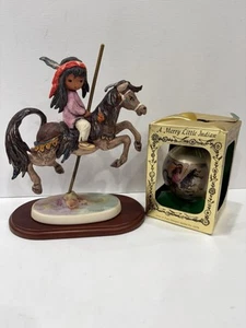 Goebel The Children Of DeGrazia Merry Little Indian 10th Annv Ltd W Ornament VTG - Picture 1 of 23
