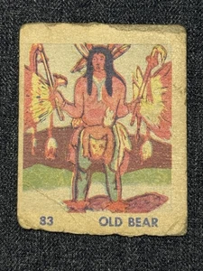 1930 R185 INDIAN & WESTERN STRIP CARD #83 OLD BEAR MANDAN TRIBE LOW GRADE - Picture 1 of 2