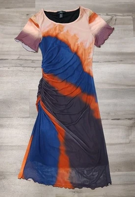 Maxi Vestido Medianoche Terciopelo Malla Mediano Y2K Romántico Dobladillo Lechuga Foto 1 de 4