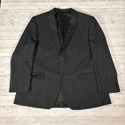 Мужской блейзер Alfani Exclusive for Macys в черную полоску на двух пуговицах - Изображение 1 из 4