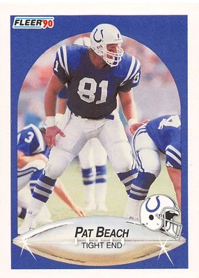 Pat Beach 1990 Fleer 227 Indianapolis Colts Football Card - Image 1 of 2