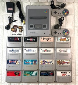 Nintendo Super Famicom console bundle with 16 games & cords Japan SFC