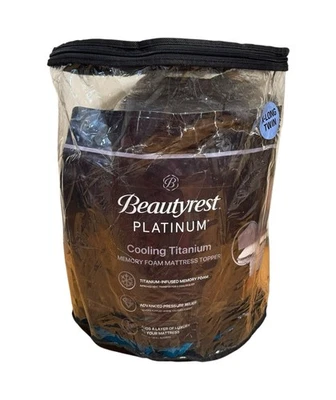 Beautyrest Platinum 3” Cooling Titanium Memory Foam Mattress Topper Twin XL - Image 1 of 4