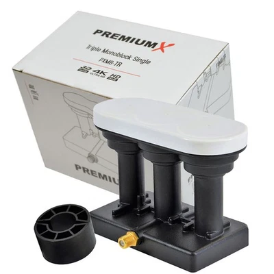 PremiumX Triplo Monoblocco Singolo Tripla Alimentazione LNB Astra Eutelsat Hotbird SAT HDTV