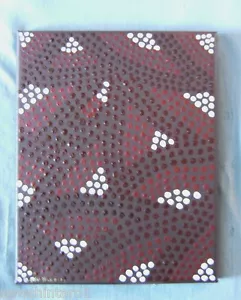 #AB1004 ABORIGINAL ART BY ANGELA BLAKENEY WITH CERTIFICATE OF AUTHENTICITY - Picture 1 of 2