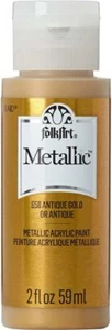 Folkart K658 Paint Acrylic Metallic 2 Fl Oz Antique Gold