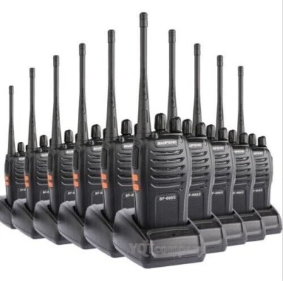 BAOFENG BF-888S UHF WALKIE TALKIES 400-470MHz RICETRASMITTENTE 10 PEZZI