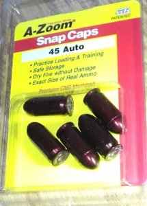 A-Zoom Precision Metal Snap Caps for 45 ACP, 5 pack NEW! #15115 - Picture 1 of 3