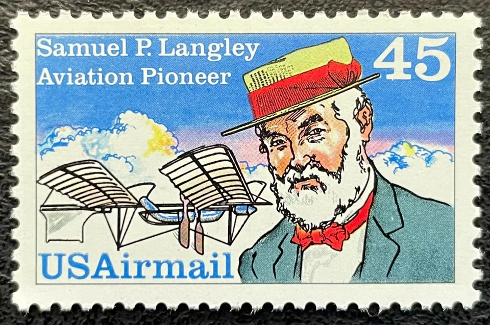1988 Scott #C-118, 45¢, AIRMAIL - SAMUEL LANGLEY - Single - MINT NH -   - Image 1 of 1