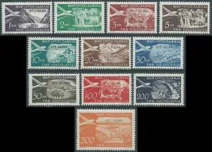 1954 TRIESTE B POSTA AEREA 11 VALORI MNH ** - RA27-6 - Picture 1 of 1