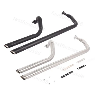 Sistema de escape negro deslizable para Yamaha XV1100 XV750 Virago 700 750 Foto 1 de 4