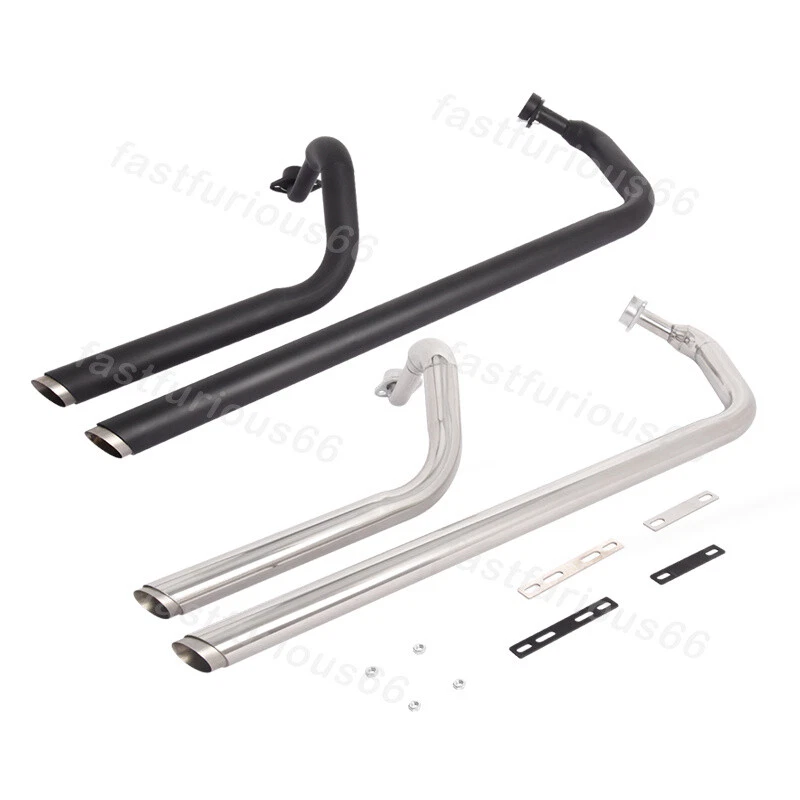 For Yamaha XV1100 XV750 Virago 700 750 Exhaust System Slip On Black Muffler Pipe - Image 1 of 4