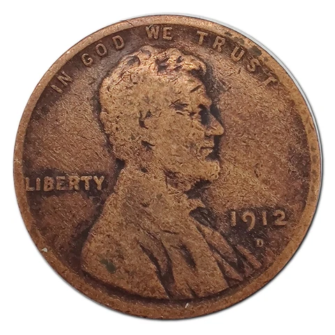 1912-D Lincoln Wheat Cent Penny G Good Copper Cover