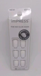 IMPRESS Color NÄGEL PRESS ON KURZ - weiß glänzend - Zuckerguss - Bild 1 von 4
