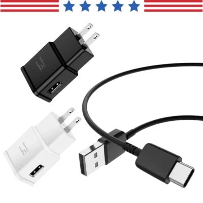 Fast Wall Charger+4FT Type-C Cable Lot For Samsung Galaxy S10 Note10 S8 S9 Plus - Image 1 of 4