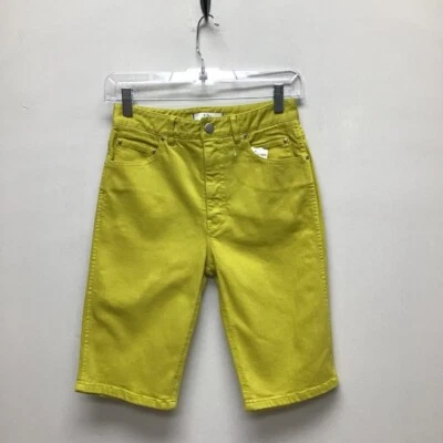 Tibi Mujer Trish Bermudas Caminar Pantalones Cortos Verde Prenda Teñida tiro Medio 00 Nuevo Foto 1 de 4