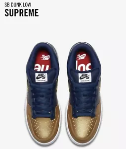 Nike x Supreme SB Dunk Low Men Shoe UK12 US13 EU47.5 - Picture 1 of 6