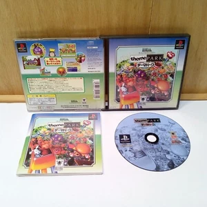 Theme Park PS1 PlayStation 1 Simulation Authentic Japan Import CIB Complete - Picture 1 of 7