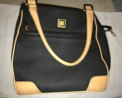 Bolso de Viaje Diane Von Furstenberg Fin de Semana Negro Terciopelo Gamuza Foto 1 de 4