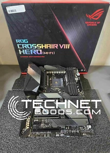 ASUS X570 ROG Crosshair VIII Hero Wi-Fi ATX AMD Motherboard - TESTED - Picture 1 of 4