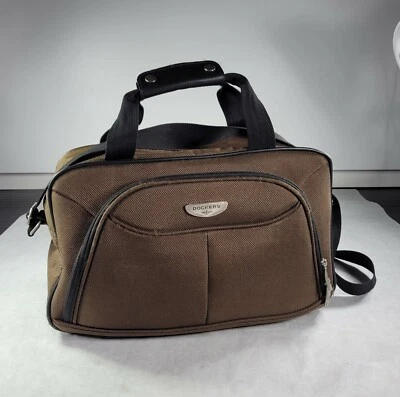 Bolso de viaje de fin de semana Dockers Duffle para pasar la noche correa marrón para el hombro Foto 1 de 4
