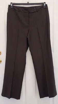 NWT Bogari Dressy Pants Silk Rayon Blend Black On Black Stripe Size 14 - Image 1 of 4