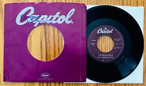 THE BEACH BOYS~Brian Wilson Signed CALIFORNIA GIRLS Record Sleeve & 45~Surf - Picture 1 of 2
