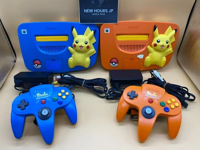 Nintendo 64 N64 Pokemon Pikachu Console Set Choose Orange and Blue Used Limited - Image 1 of 2