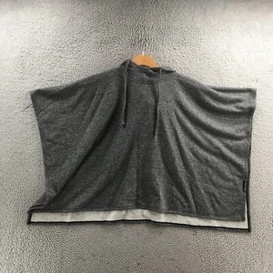 Calvin Klein Poncho Womens 1 Gray Knitted Hooded Pullover Casual Classic NEW - Picture 1 of 14