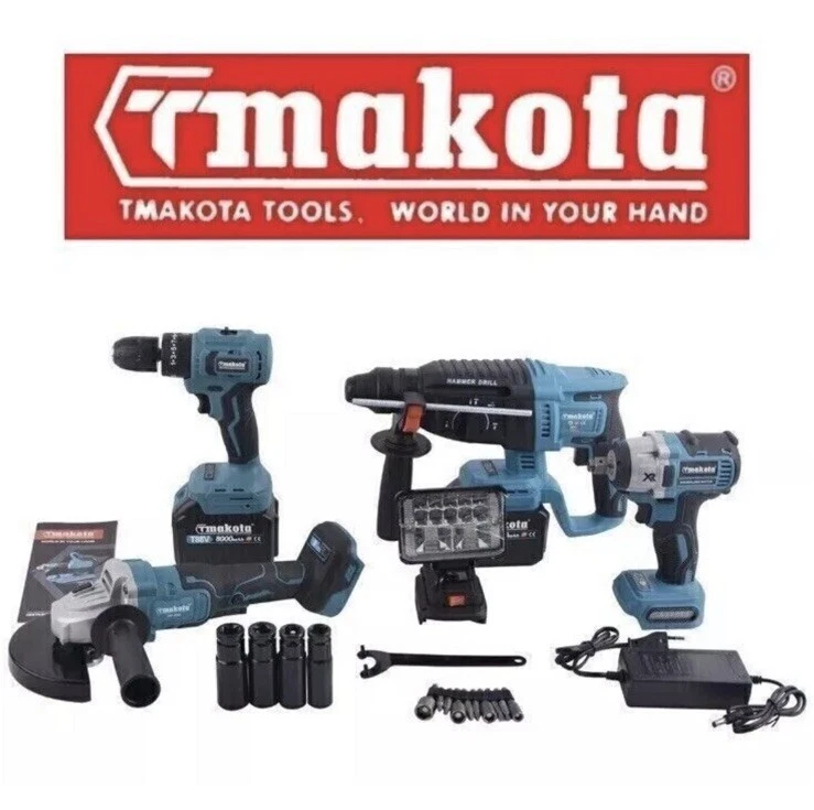 Kit 5 In 1 Motori Brushless Makota Flex Trapano Impulsi Avvitatore Tassellatore