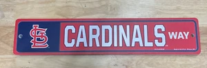 ST. LOUIS CARDINALS WAY Team Logo 3.75 x 19 Wall Display Street Sign Decoration - Picture 1 of 1