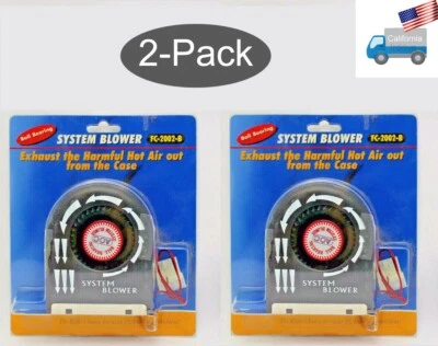 2-pc Lot: High Airflow Ball Bearing System Blower Case Slot Fan/Graphic Cooler - Image 1 of 4