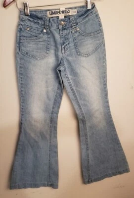 Ограниченное слишком девочек средний стирка просто низкий расклешенный джинсы sz 10R 24-8 - Изображение 1 из 4