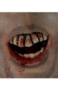 The Walking Dead Zombie Decay blutige Zähne Kostüm Zubehör für Erwachsene - Bild 1 von 2