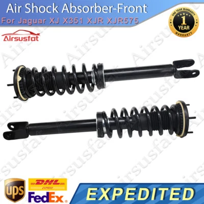 Pair for Jaguar XJ X351 XJR XJR575 Front L&R Shock Strut Assembly w/Spring EDC - Image 1 of 4