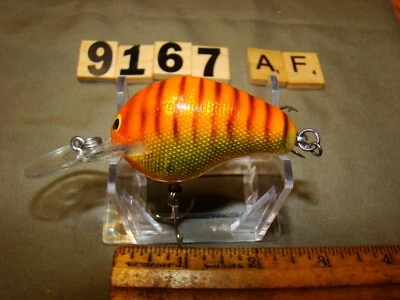 U9167 AF  BAGLEY DIVING BALSA B FISHING LURE RARE TIGER COLOR - Image 1 of 4