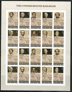 Mint US Underground Railroad Pane of 20 Forever Stamps Scott# 5834-5843 (MNH) - Picture 1 of 1
