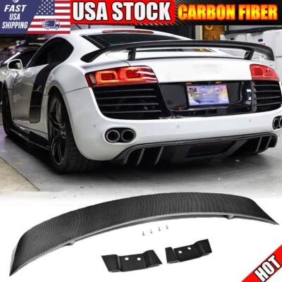 Se adapta a Audi R8 GT V8 V10 2008-2015 alerón trasero tapa alerón maletero carbono real Foto 1 de 4