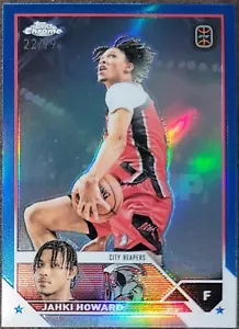 2024 Topps Chrome Overtime Elite JAHKI HOWARD Blue Refractor Card #22/99 - Foto 1 di 1