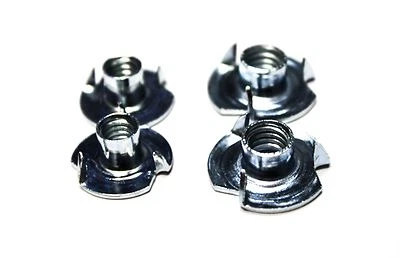 (500) 5/16"-18 x 5/16" -3 PRONG- TEE NUTS(T Nuts) ZINC - Image 1 of 3