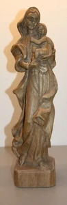 Holzfigur Maria mit Jesuskind handgeschnitzt Spanien H 45 cm - Bild 1 von 8