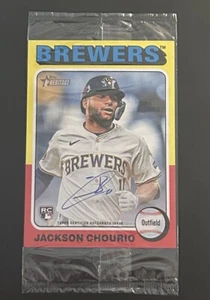 2024 Topps Heritage High Number Jackson Chourio RC scatola oversize topper auto SSP - Foto 1 di 2