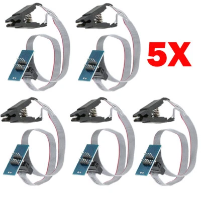 5pack SOIC8 SOP8 Flash Chip IC Test Clip Socket Adapter BIOS/24/25/93 Programmer - Image 1 of 4