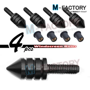 Black Spike Windscreen Bolts Screws Kit 4pcs For Honda CBR900RR 92 93 94 95-98 - Foto 1 di 1