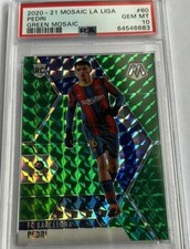 2020-21 Panini Mosaic La Liga #60 Pedri Green Mosaic SSP RC ROOKIE PSA 10 GEM
