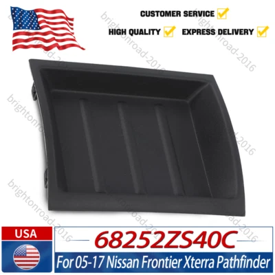 Fit For 2005-17 Nissan Frontier Upper Dash Bezel Storage Box 68252-ZS40C balck - Image 1 of 4