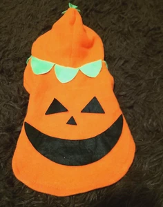 Dog Cat Halloween Pumpkin Costume Pet Cosplay Outfits Clothes Fleece Hoodie S - Picture 1 of 5