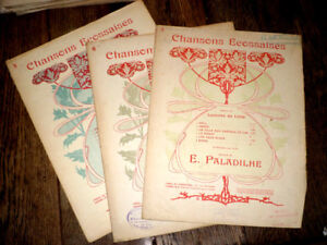 lot de 3 chansons écossaises partition piano chant 1928 E. Paladhile