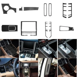 14Pcs Carbon Fiber Interior Full Set Cover Trim For Porsche Panamera 2010-2016 - Picture 1 of 14