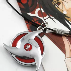 Anime Naruto: Itachi Sharingan "Zhu" Necklace Cosplay Costume Prop Pendant Gift - Picture 1 of 5